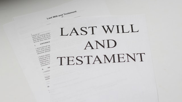 last will and testament paperwork